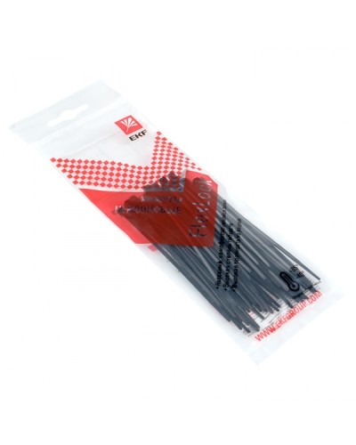 Хомут P6.6 стандартный (ч), 2.5x100 (50шт) FlexLock PROxima EKF (plc-fl-ctsb-2.5x100-r) в Калининграде Стяжки-хомуты Pintop.ru