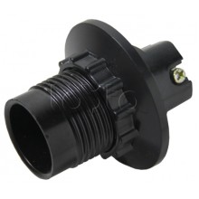 Патрон карболитовый с кольцом Е14 черный без наклейки EKF (LHC-E14-r)