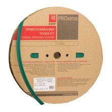 Термоусаживаемая трубка ТУТ нг 12/6 зелёная рулон EKF PROxima (tut-12-j)