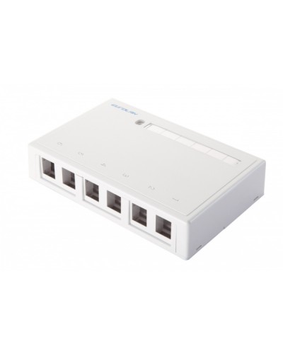 Коробка арендатора 6 портов Eurolan (12B-00-06WT) в Калининграде Распределительные коробки Pintop.ru