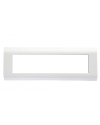 Рамка горизонтальная французский стандарт 8 модулей 45 × 22,5 мм, белый Eurolan (16M-00-28WT) в Калининграде Комбинированные настенные розетки Pintop.ru