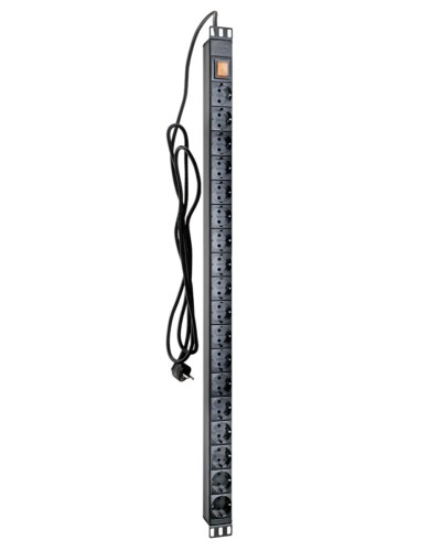 Блок распределения питания базовый вертикальный Eurolan (60A-62-01-18BL) в Калининграде Блоки розеток Pintop.ru