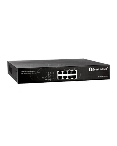 Коммутатор PoE 8-портовый EverFocus ES0802-41 в Калининграде Коммутаторы Pintop.ru
