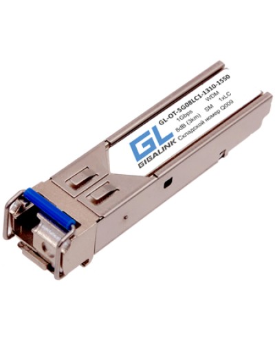Модуль SFP WDM GL-OT-SG08LC1-1550-1310-D GL-10RLC-D Gigalink в Калининграде Модули SFP/XFP/GBIC Pintop.ru