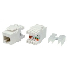Вставка Keystone Jack RJ-45(8P8C) Hyperline KJ8-8P8C-C6-180-WH