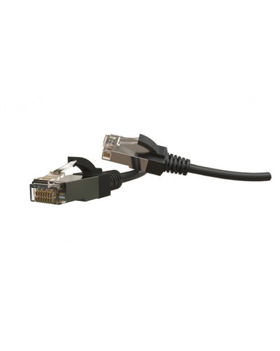 Патч-корд S/FTP Hyperline (PC-LPT-SFTP-RJ45-RJ45-C6-2M-LSZH-BK) в Калининграде Патчкорды (медные) Pintop.ru