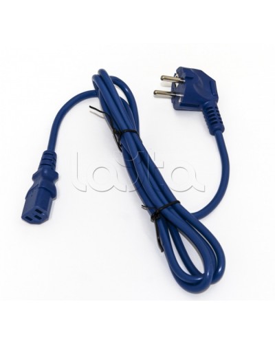 Кабель питания компьютера Hyperline PWC-IEC13-SHM-1.8-BL в Калининграде Патч-корды и пигтейлы Pintop.ru