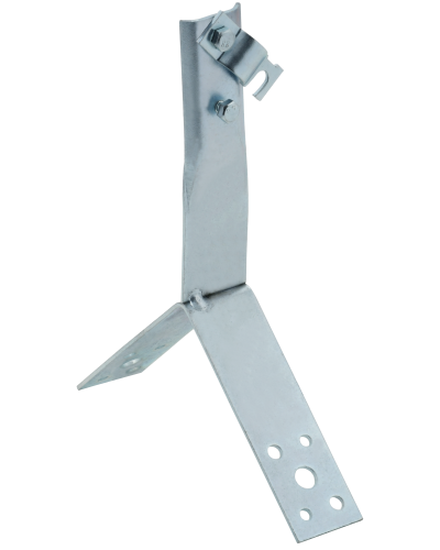 Держатель проводника круглого 6-10мм винтовой для конька h=80мм оцинкованная сталь HDZ IEK (ZDP80-14-4-16-80) в Калининграде Крепеж Pintop.ru