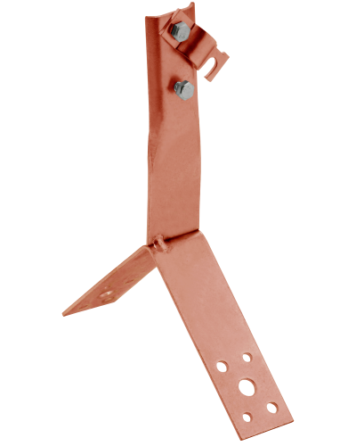 Держатель проводника круглого 6-10мм винтовой для конька h=80мм медь IEK (ZDP80-50-4-16-80) в Калининграде Крепеж Pintop.ru