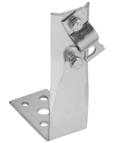 Держатель проводника круглого 6-10мм винтовой угловой h=60мм оцинкованная сталь IEK (ZDP87-11-1-16-60) в Калининграде Крепеж Pintop.ru