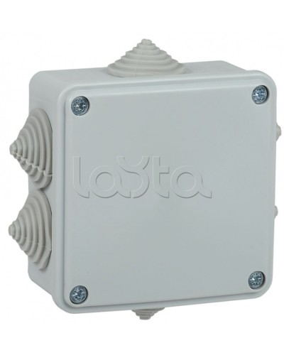 Коробка монтажная 100х100х45 мм IP44 6 вводов IEK (UKO11-100-100-045-K41-44) в Калининграде Распределительные коробки Pintop.ru