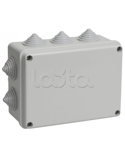 Коробка распаячная KM41241 для о/п 150x110x70мм IP44 10 кабель вводов IEK (UKO10-150-110-070-K41-44) в Калининграде Распределительные коробки Pintop.ru