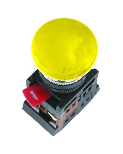 Кнопка AEA-22 Гриб желтая без подсветки 1з+1р IEK BBG30-AEA-K05 в Калининграде Аксессуары для кабель-канала Pintop.ru