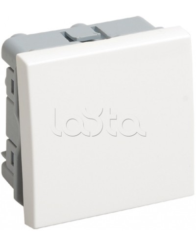 Выключатель одноклавишный (на 2 модуля) ПРАЙМЕР белый (ВКО-21-00-П) IEK CKK-40D-VO2-K01 в Калининграде Аксессуары для кабель-канала Pintop.ru