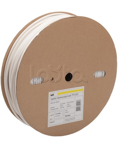 Трубка термоус. ТТУ (ТУТ) 20/10(дл.100м) белая. IEK(UDRS-D20-100-K01) в Калининграде Дополнительное оборудование для ОПС Pintop.ru