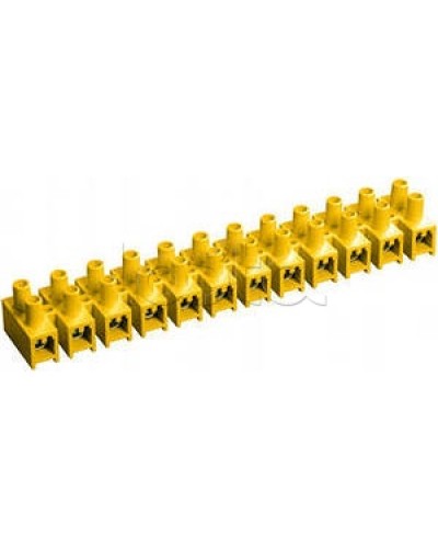 Зажим винтовой ЗВИ-5 н/г 1,5-4мм2 (12пар) желтый IEK UZV7-005-04 в Калининграде Клеммные колодки Pintop.ru