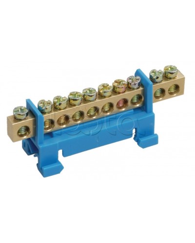 Шина нулевая с DIN-изолятором ШНИ-6x9-10-С-С IEK YNN10-69-10P-K07 в Калининграде Клеммные колодки Pintop.ru