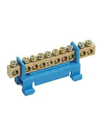 Шина PE земля с DIN-изолятором типа «Стойка» ШНИ-6х9-12-С-Ж IEK YNN10-69-12P-K05 в Калининграде Клеммные колодки Pintop.ru