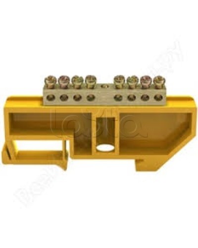 Шина PE земля на DIN-изоляторах ШНИ-6х9-8-Д-Ж IEK YNN10-69-8D-K05 в Калининграде Клеммные колодки Pintop.ru