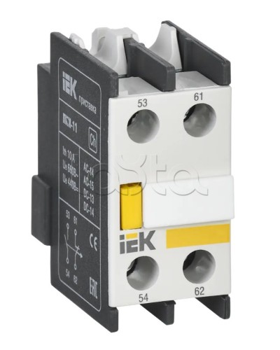 Приставка ПКИ-11 дополнительные контакты 1з+1р IEK (KPK10-11) в Калининграде Коммутационные изделия Pintop.ru