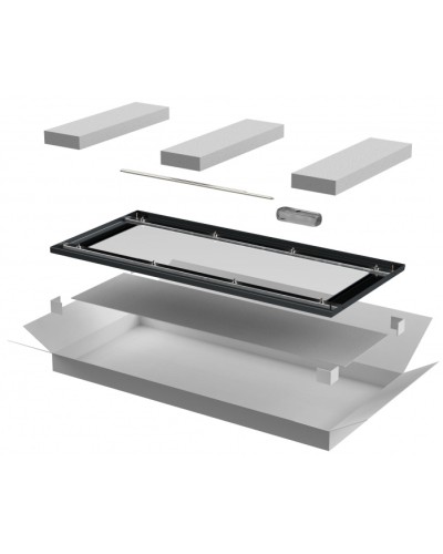 ITK LINEA E Дверь стеклянная 600мм шкафа 24U чер. (LE05-24U6X-DR) в Калининграде Аксессуары для стоек и шкафов Pintop.ru