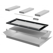 ITK LINEA N Дверь стеклянная 600мм шкафа 18U чер. (LN05-18U6X-DR)