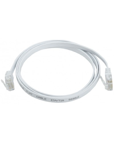 ITK Коммутационный шнур плоский кат.6 UTP 5м белый (PC08-C06U-5M-FL) в Калининграде Патч-корды и пигтейлы Pintop.ru