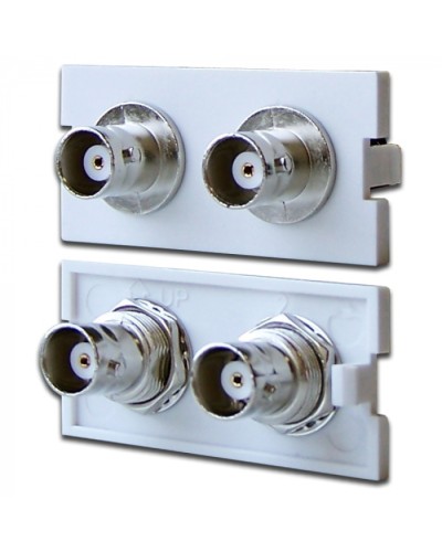 Вставка модульная с 2-мя BNC-адаптерами в розетку LAN-MB, белая LANMASTER (LAN-MBP-2BNC-WH) в Калининграде Патч-корды оптические Pintop.ru