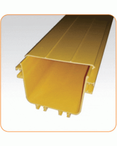 Крышка прямой секция оптического лотка, 100x240 мм, 2 метра, желтая LANMASTER LAN-OT100x240-CVR в Калининграде Аксессуары для кабель-канала Pintop.ru