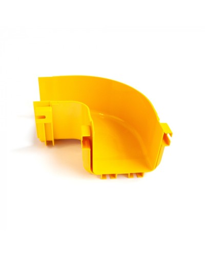 Горизонтальный поворот 90° оптического лотка 120 мм, монтаж без соединителей, желтый LANMASTER (LAN-OT120-HC90/NC) в Калининграде Коммутационные изделия Pintop.ru