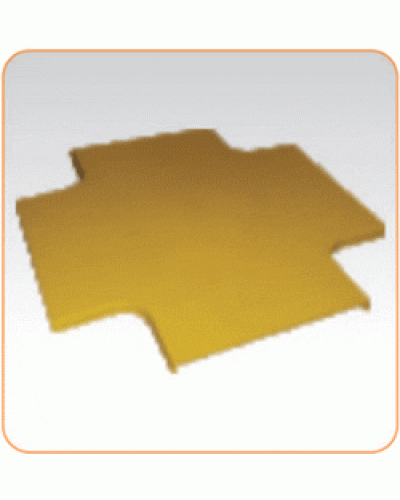 Крышка Х-соединителя оптического лотка 120 мм, желтая LANMASTER LAN-OT240-XTC в Калининграде Аксессуары для кабель-канала Pintop.ru