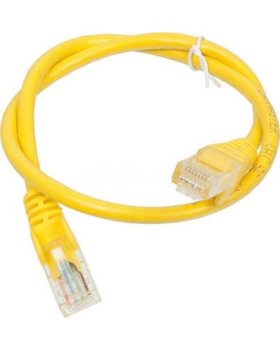 Патч-корд RJ45 - RJ45, 4 пары, UTP, категория 5е, 10 м, желтый, LSZH LANMASTER LAN-PC45/U5E-10-YL в Калининграде Патч-корды и пигтейлы Pintop.ru
