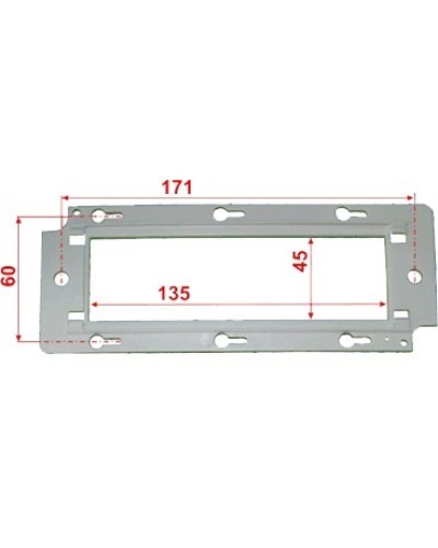 Пластиковый суппорт для установки 45х135 LANMASTER (LAN-PF45x135) в Калининграде Коммутационные изделия Pintop.ru