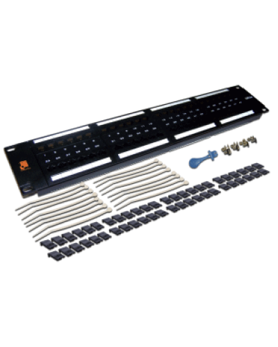 Патч-панель 19, 48 портов RJ-45, категория 6, UTP, 2U LANMASTER LAN-PPL48U6 в Калининграде Патч панель Pintop.ru