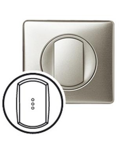 Лицевая панель для выключателя с индикацией титан Celiane Legrand 068303 в Калининграде Аксессуары для кабель-канала Pintop.ru