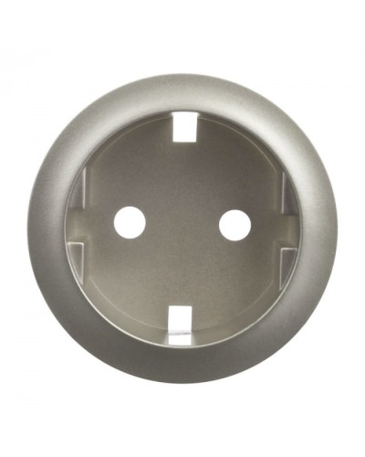 Лицевая панель для розетки 2К+З немецкий стандарт титан Celiane Legrand 068431 в Калининграде Аксессуары для кабель-канала Pintop.ru