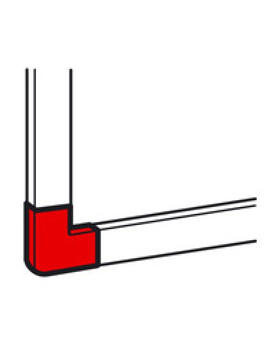 Угол плоский для кабель-канала METRA 20x12 Legrand (638123) в Калининграде Аксессуары для кабель-канала Pintop.ru