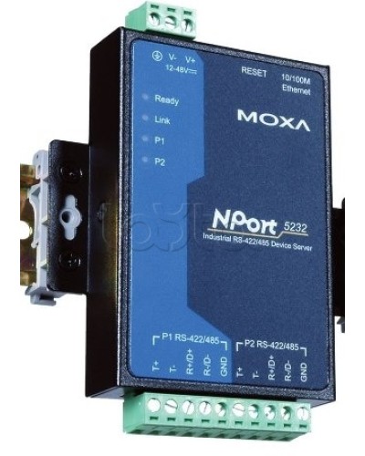 Сервер 2-портовый RS-422/485 в Ethernet Moxa NPort 5232I в Калининграде Дополнительное оборудование для ОПС Pintop.ru