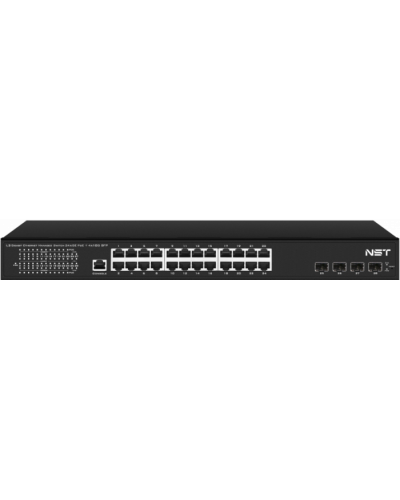 Управляемый L3 PoE коммутатор на 24xGE RJ-45 c PoE + 4х10G SFP+ порта NST NS-SW-24G4G10-PL в Калининграде Коммутаторы Pintop.ru
