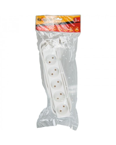 Удлинитель Navigator 71 554 NPE-S-05-500-X-2x0.75б/з 5 гн. 5м в Калининграде Блоки розеток Pintop.ru