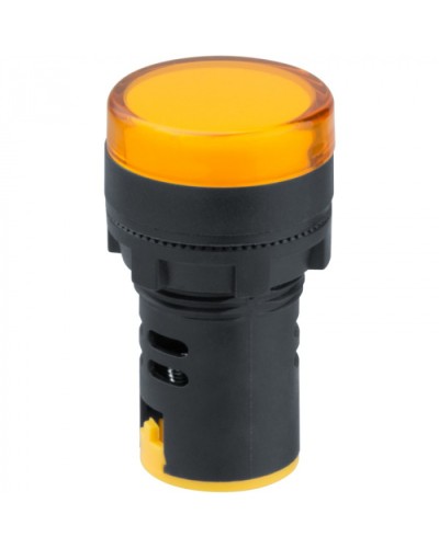 Лампа индикаторная Navigator 82 802 NBI-I-AD22-230-Y желтая d22мм 230В AC/DC в Калининграде Источники света(Лампы) Pintop.ru