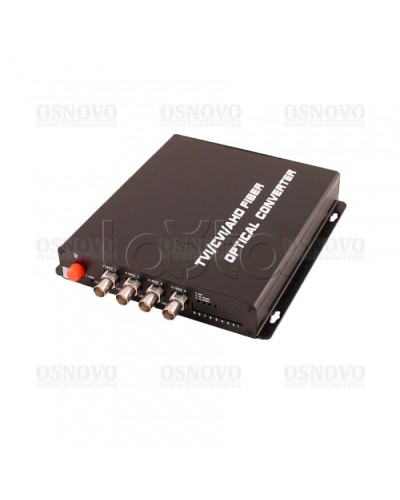 Приёмник 4 каналов видео оптический OSNOVO RA-H4/1F в Калининграде Видеоусилители, Модуляторы, Делители Pintop.ru