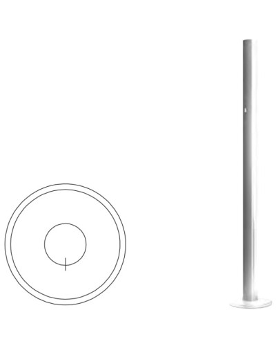 Стойка ограждения базовая с отверстием под фиксатор (антик серебро) Oxgard в Калининграде Ограждения Pintop.ru