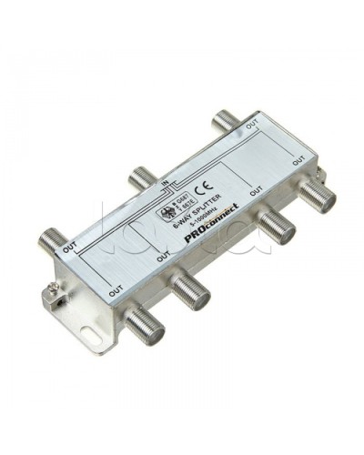Сплиттер антенный ТВ х 6 под F разъём 5-1000 МГц PROCONNECT 05-6024 в Калининграде Дополнительное оборудование для сетей Pintop.ru