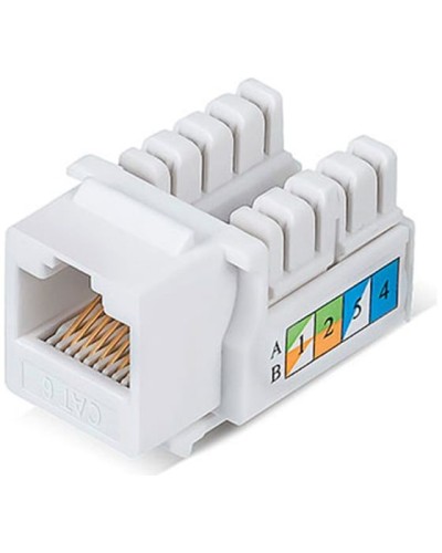 Модуль Keystone Jack RJ-45(8P8C), UTP неэкранированный, CAT 6, тип 90 градусов, белый REXANT PRO 02-0254 в Калининграде Модули Keystone Pintop.ru