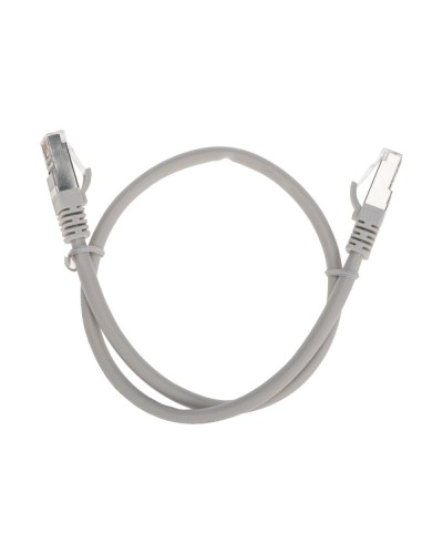 Патч-корд S/FTP, CAT 6A (10G), RJ45-RJ45, 28AWG, LSZH, серый, 0,5м REXANT 02-0390-05 в Калининграде Патчкорды (медные) Pintop.ru