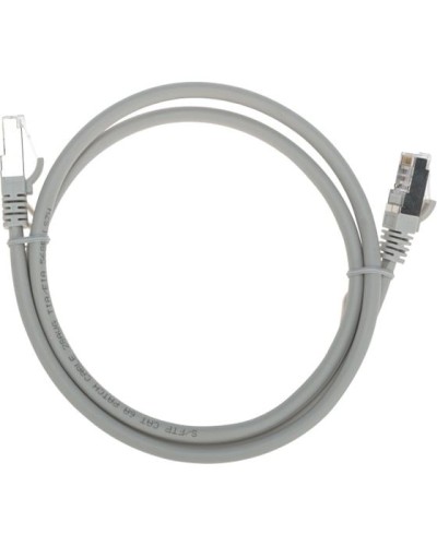 Патч-корд S/FTP, CAT 6A (10G), RJ45-RJ45, 28AWG, LSZH, серый, 1м REXANT 02-0390-1 в Калининграде Патчкорды (медные) Pintop.ru