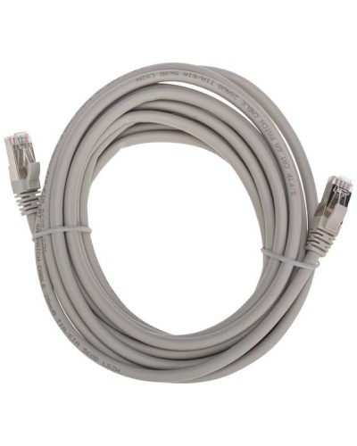 Патч-корд S/FTP, CAT 6A (10G), RJ45-RJ45, 28AWG, LSZH, серый, 5м REXANT 02-0390-5 в Калининграде Патчкорды (медные) Pintop.ru