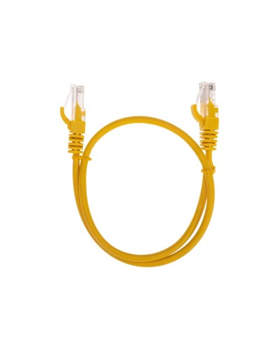 Патч-корд U/UTP, CAT 5e, RJ45-RJ45, 26AWG, LSZH, желтый, 0,5м REXANT 02-0105-05 в Калининграде Патчкорды (медные) Pintop.ru