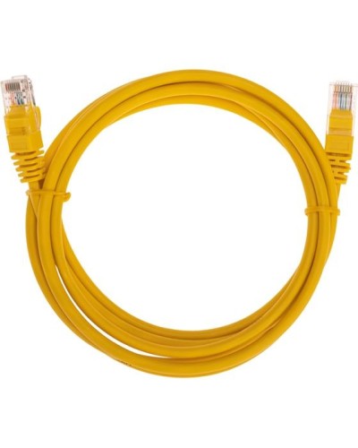 Патч-корд U/UTP, CAT 5e, RJ45-RJ45, 26AWG, LSZH, желтый, 2м REXANT 02-0105-2 в Калининграде Патчкорды (медные) Pintop.ru